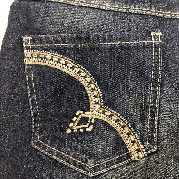 BTC Jeans Women sz 25 Bootheel Trading Co Jeans Kennett Straight inseam 32" - Picture 3 of 12